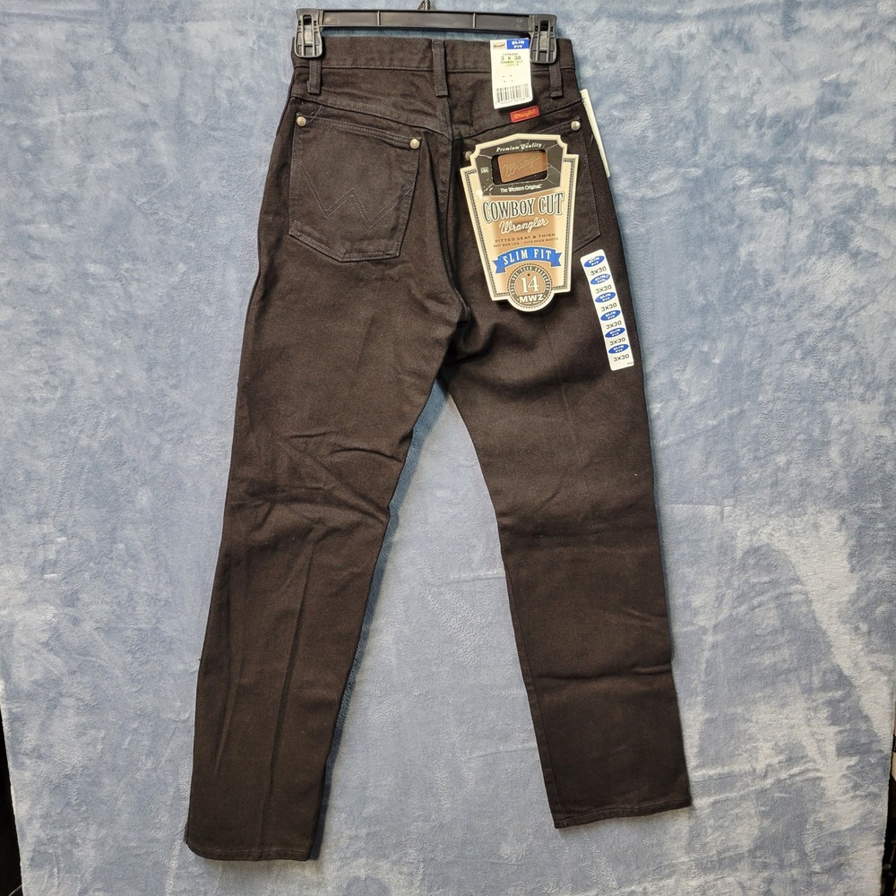 Wrangler Shadow Canyon Cowboy Cut Slim Fit‎ Jeans Mens 3x30 Black NWT Western - Picture 4 of 9